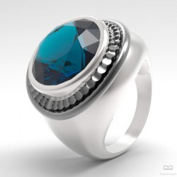 ANILLO PLATA BICOLOR