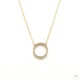 GARGANTILLA ORO CIRCULO DIAMANTES
